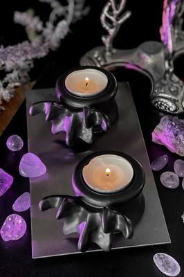 Ossuary Candle Holders [BLACK] [PACKAGE OF 2]