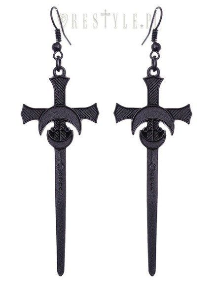 Swords Earrings [BLACK]