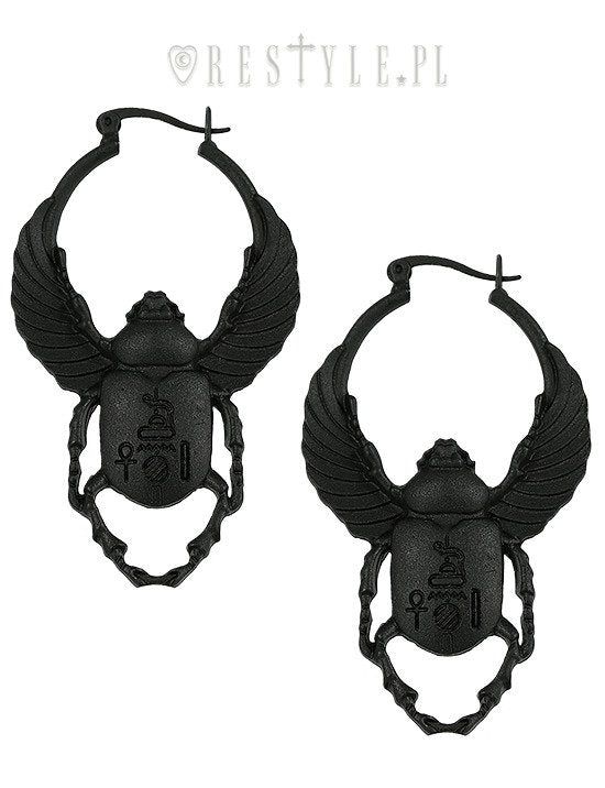 Scarab  Earrings [BLACK]