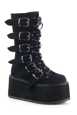 Velvet Platform Boots DAM-225/BVEL