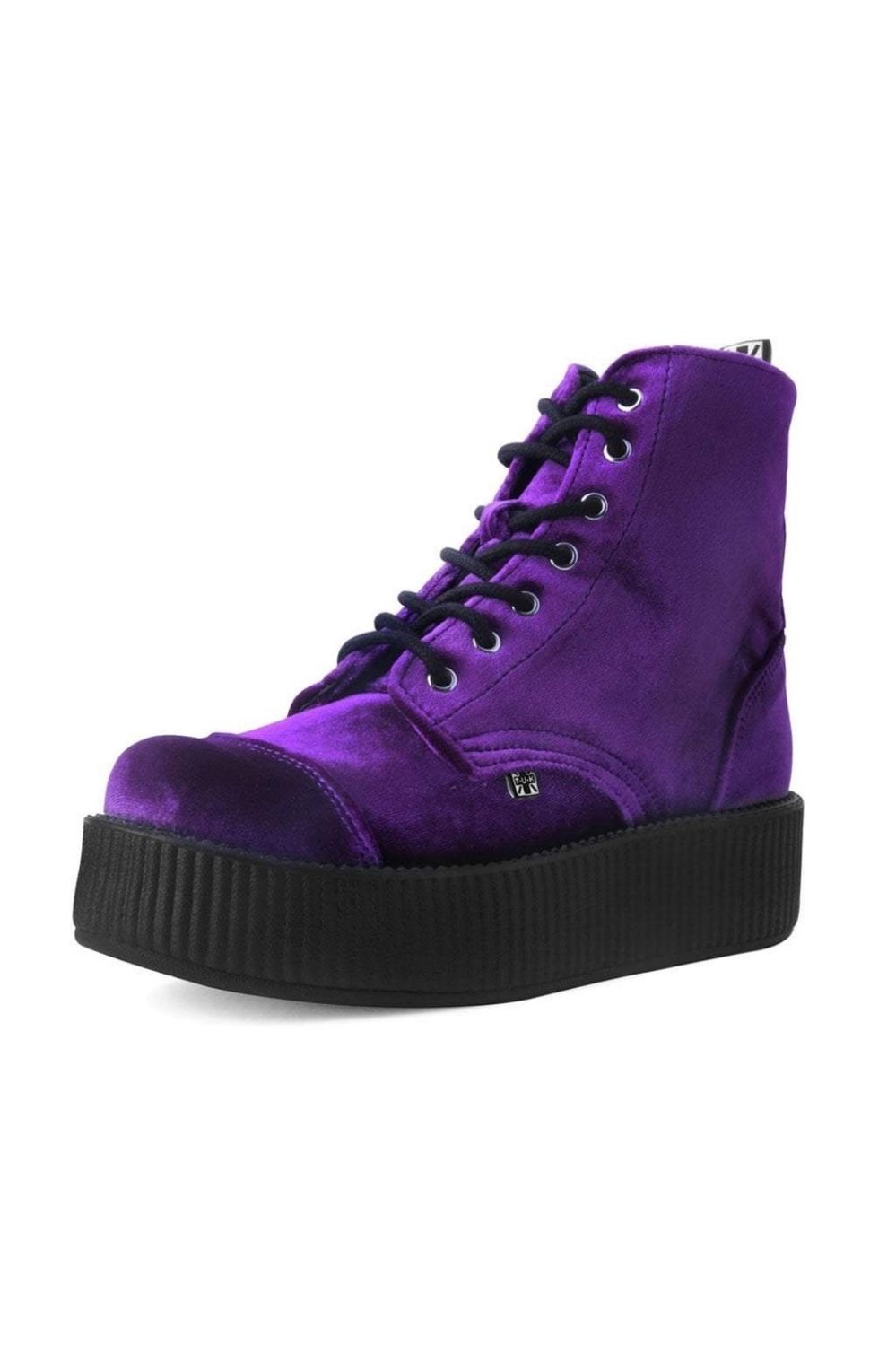 Velvet 7-Eye Creeper Boots [PURPLE]