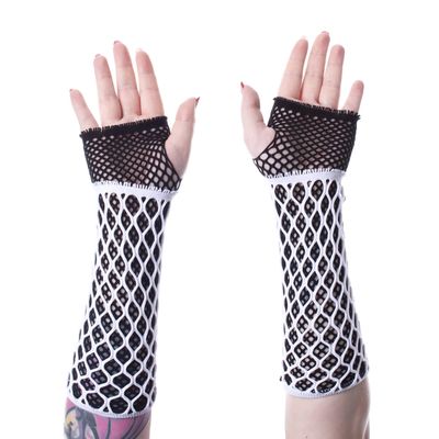 Lolita Mesh Gloves [BLACK/WHITE]