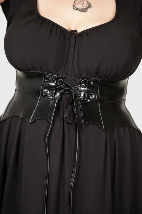 Corset Wetland Bat Peplum [NOIR] [PLUS]
