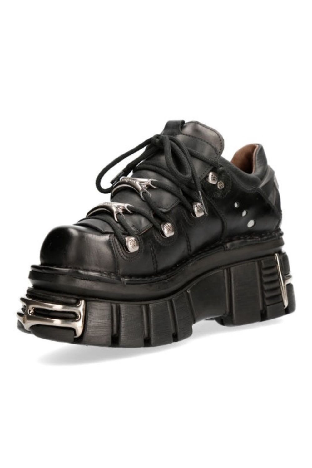 Metallic Platform Leather Shoes - M-120N-S27