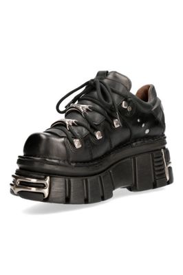 Metallic Platform Leather Shoes - M-120N-S27
