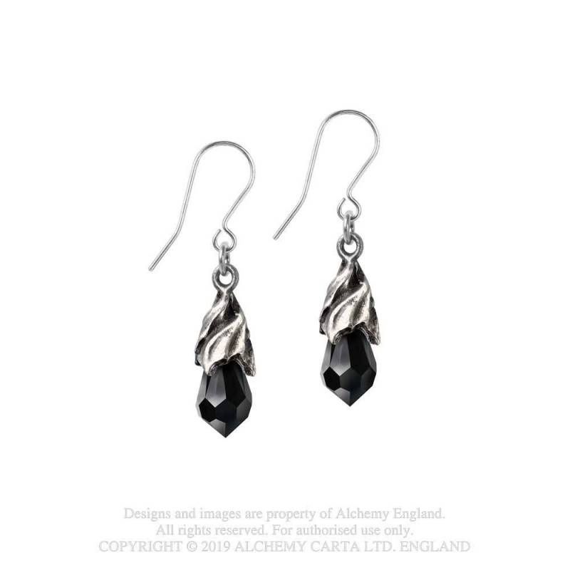 Empyrean Tear Earrings [BLACK] [E437B]