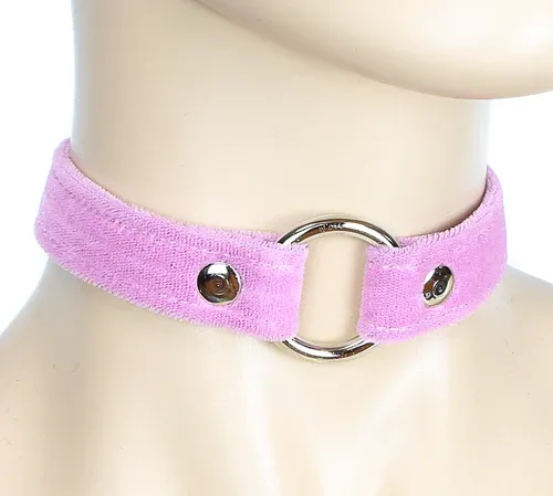 Choker Velour CK169 [PINK]