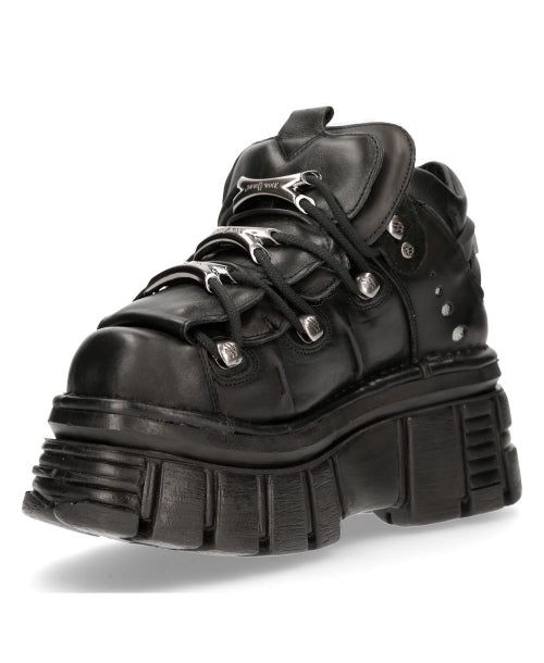 Metallic Platform Leather Shoes - M-106-S29