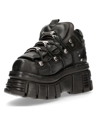 Metallic Platform Leather Shoes - M-106-S29