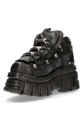 Metallic Platform Leather Shoes - M-106-S29
