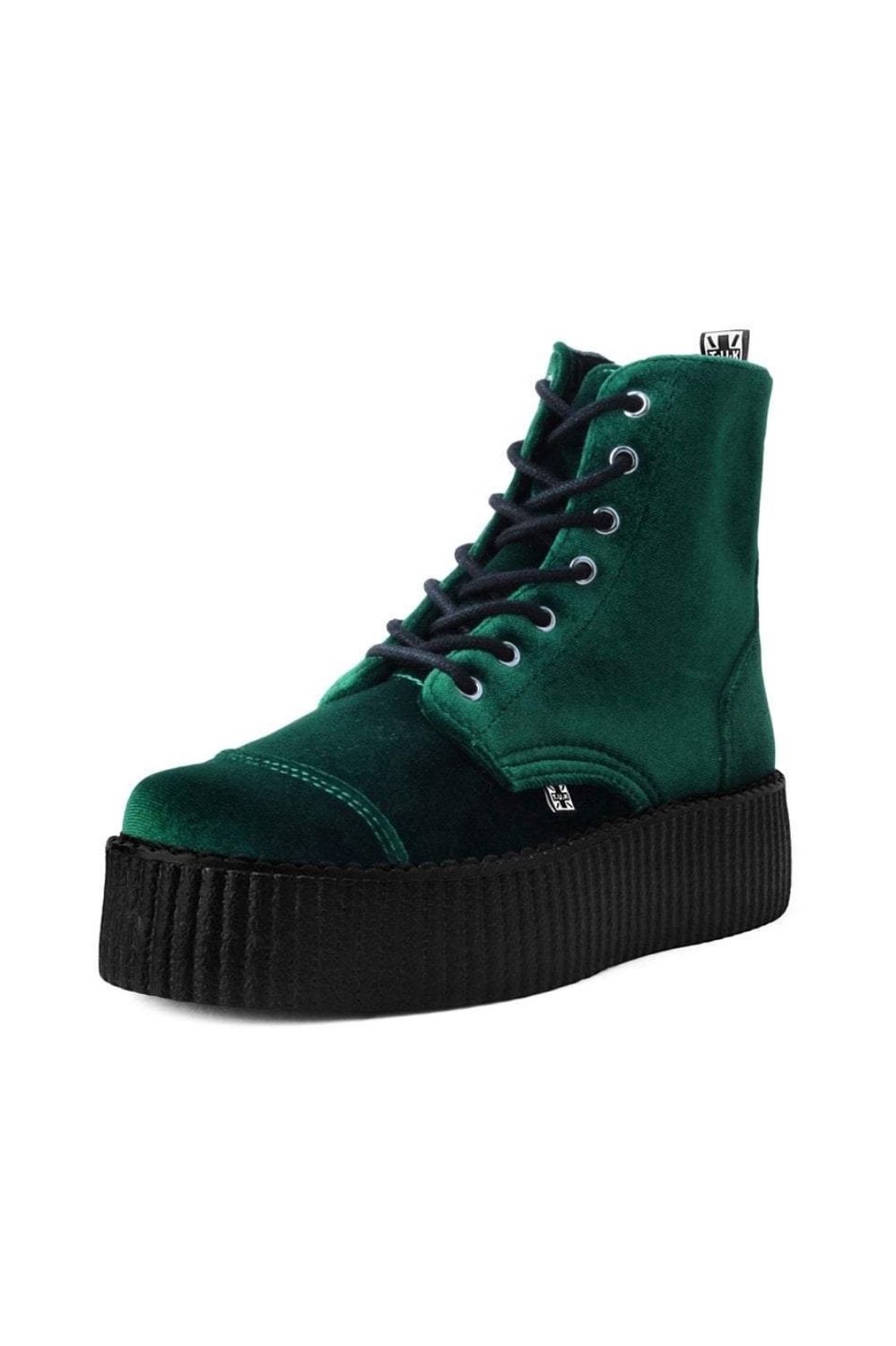 Velvet 7-Eye Creeper Boots [GREEN]