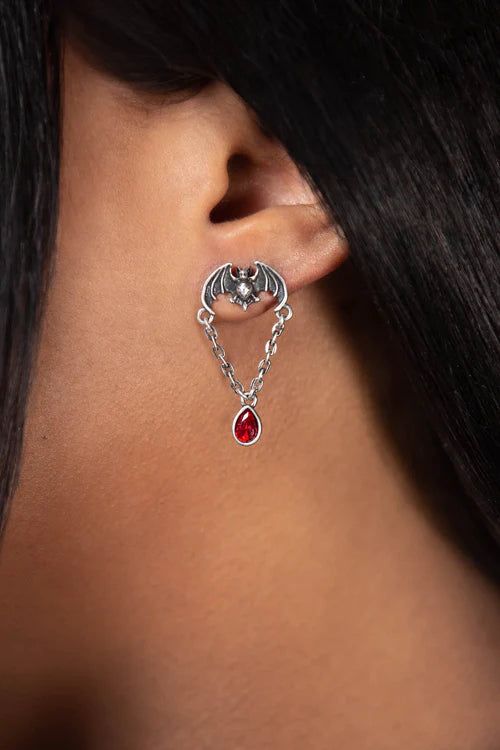 Boucles d'Oreilles Vamp Bat [ROUGE]