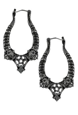 Gothic Horns Earrings [SILVER]