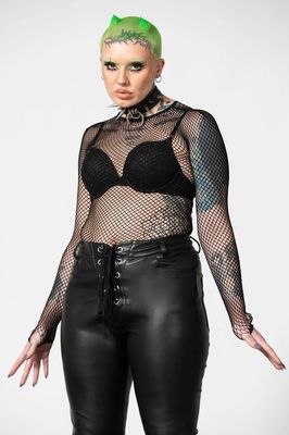Hellrazor Fishnet Top  [BLACK]