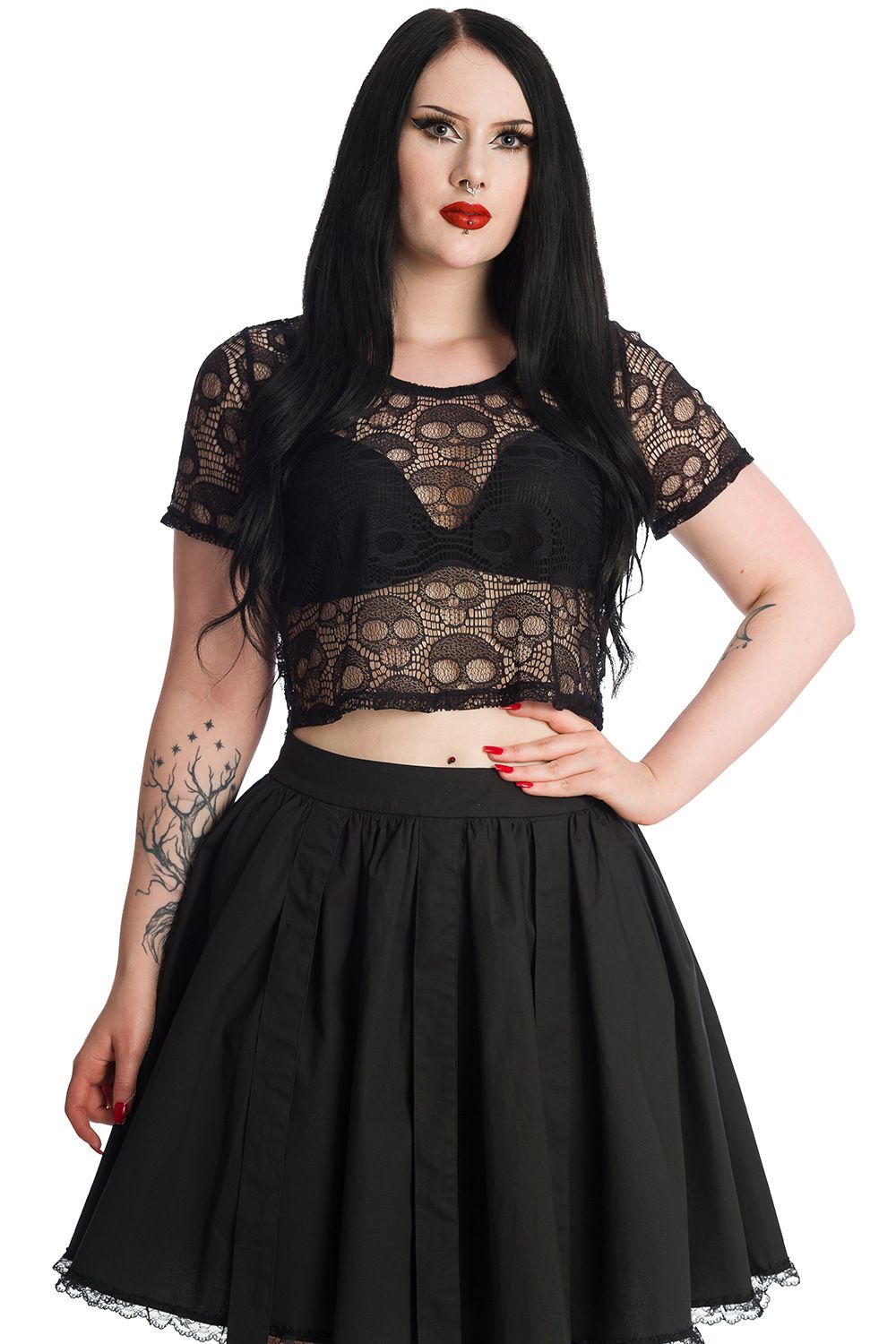 T-Shirt Lace Skull [TP10439]