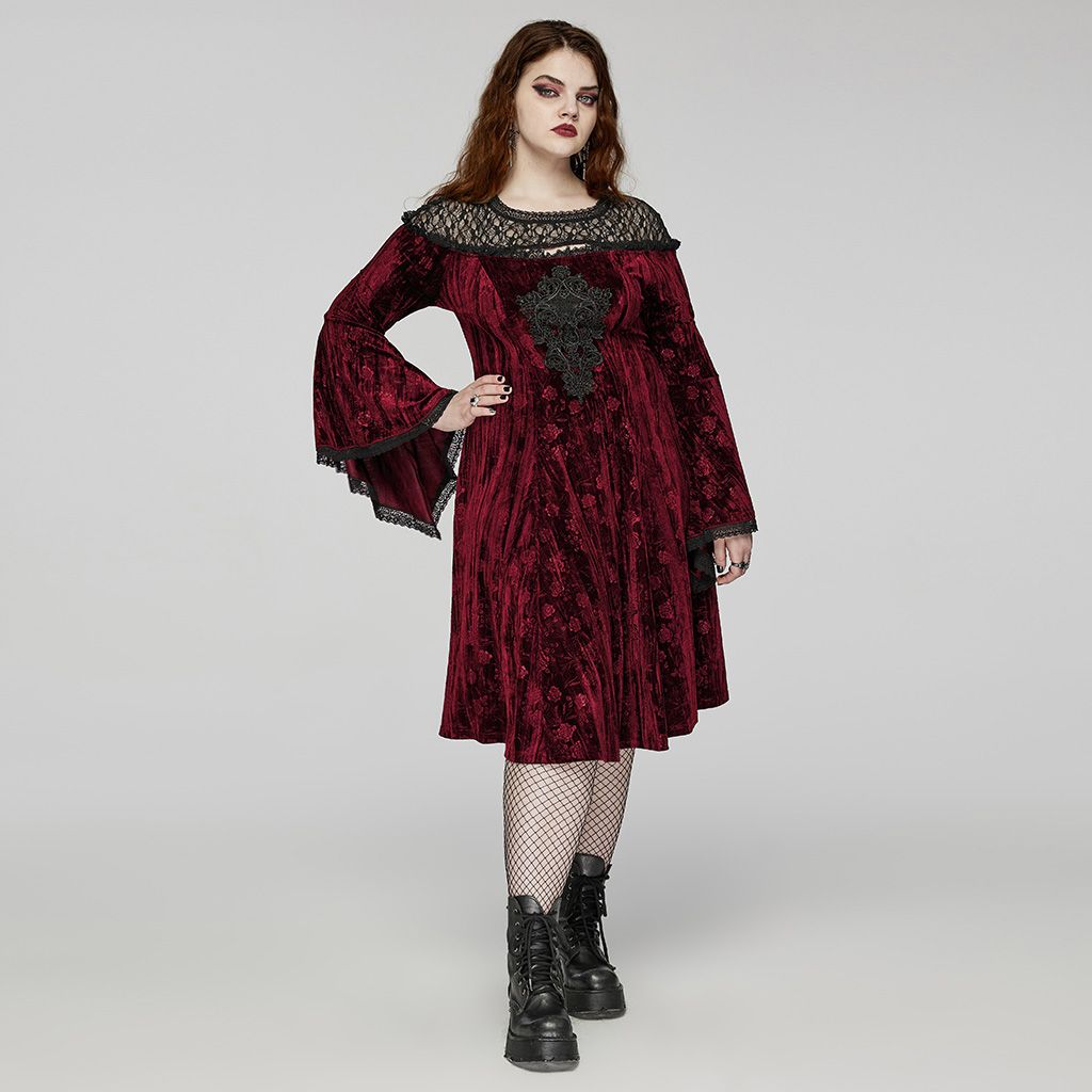 Dress DQ-733 [RED] [PLUS]