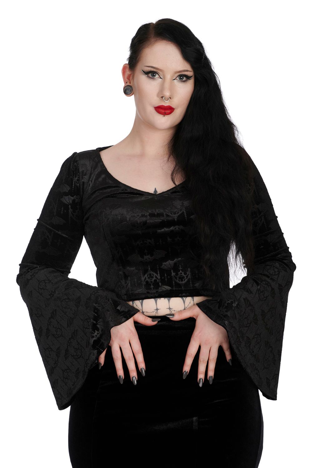 Voodoo Lady Gothic Bat Shirt [TP10660]