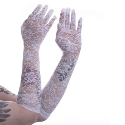 Long Lace Gloves [WHITE]