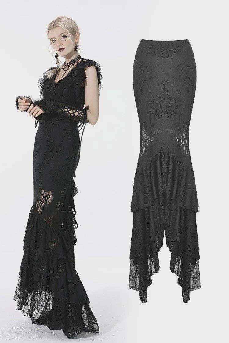 Lace Mermaid Maxi Skirt KW198