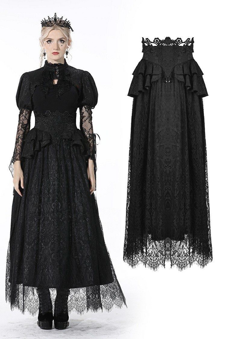 Jacquard and Lace Skirt KW202
