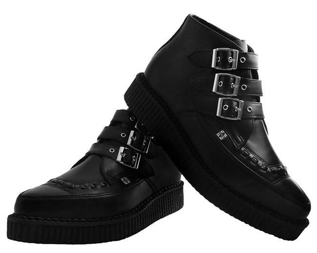 3-Buckle Pointed Creeper Winklepicker Shoe A9325