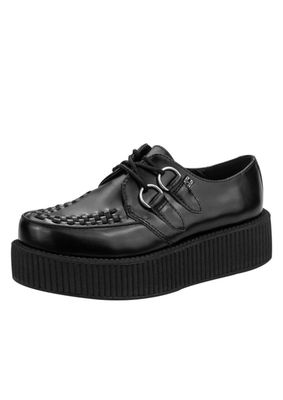 Leather Viva Mondo Creeper Shoe V6802 [BLACK]