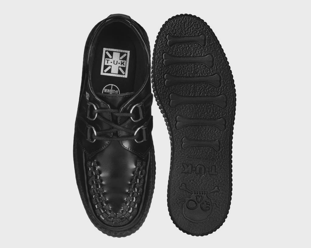 Leather Viva Mondo Creeper Shoe V6802 [BLACK]