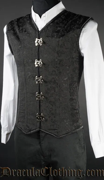 Black Brocade Clasp V-Shaper Corset
