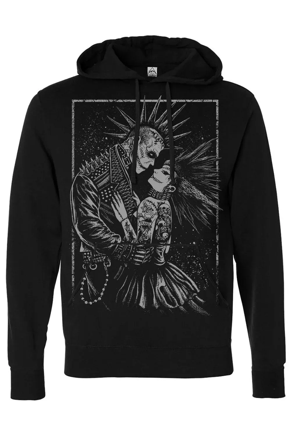 Monster Love: Frankenstein &amp; Bride Hoodie [Gray]