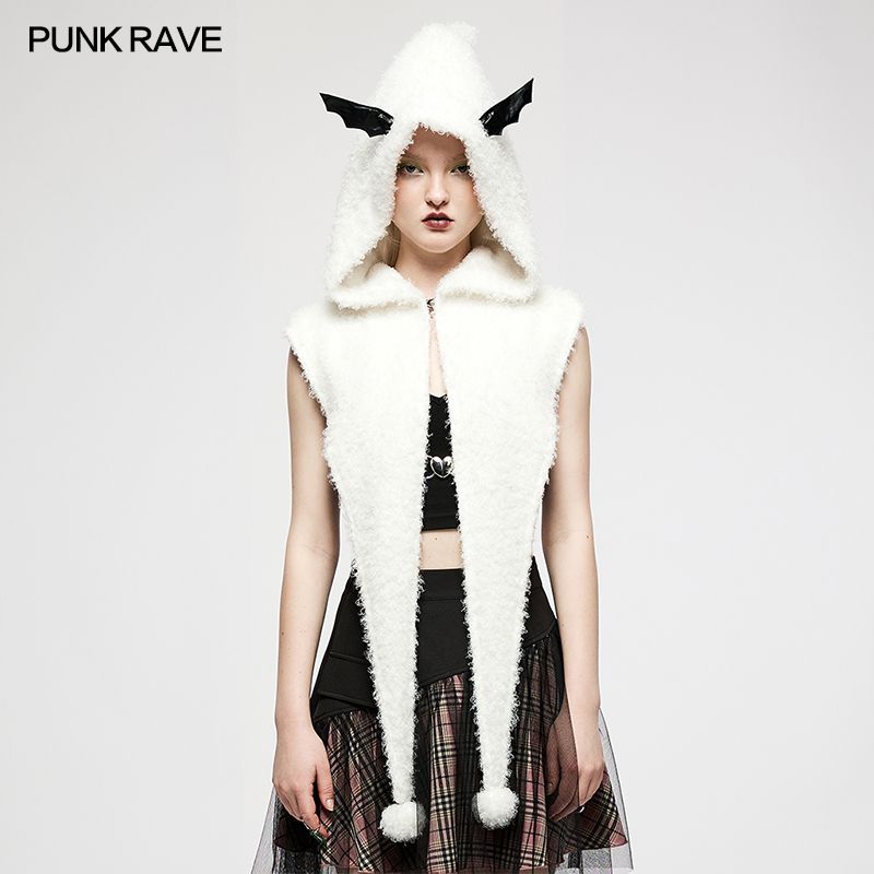 Hooded Scarf OPS-260 [WHITE]