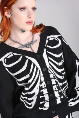 Skeleton Cardigan [WHITE]