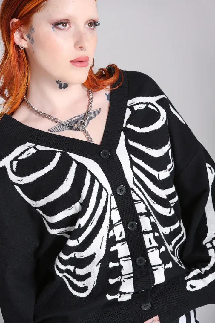 Skeleton Cardigan [WHITE]