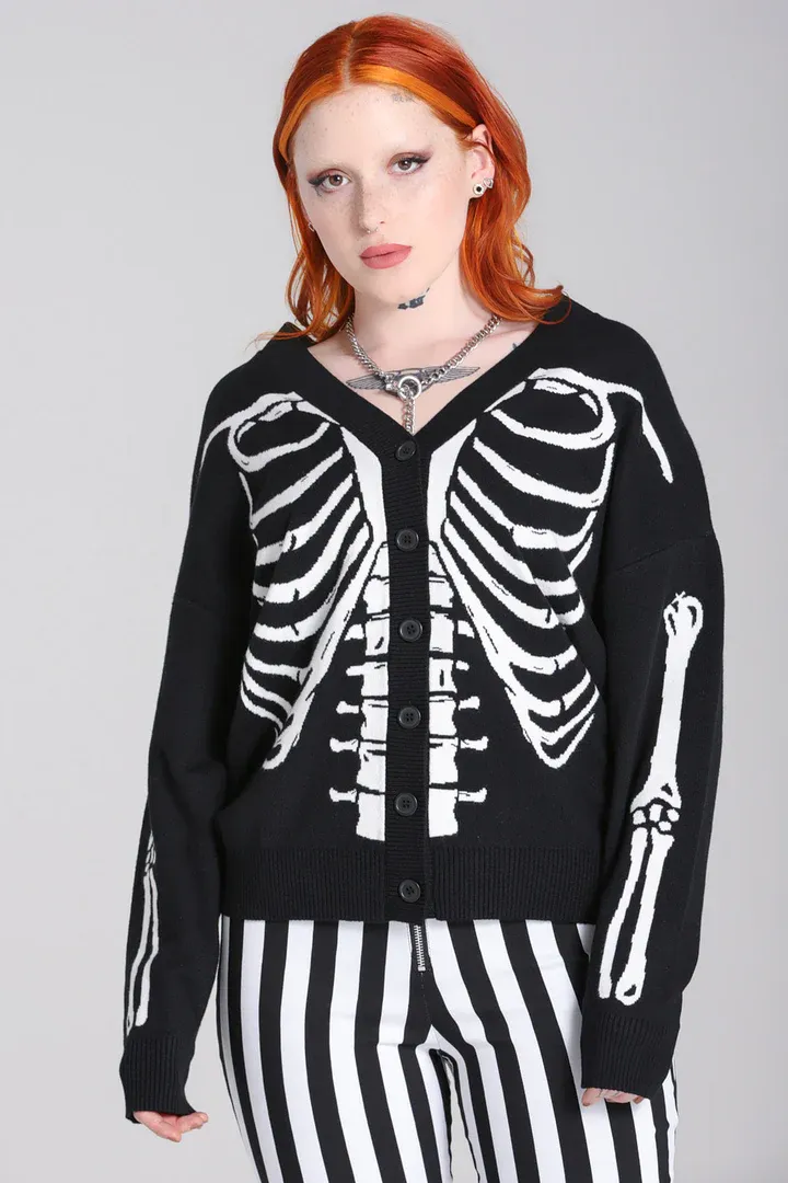 Skeleton Cardigan [WHITE] [PLUS]