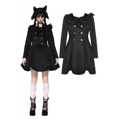 Black Sweet Gothic Overcoat - JW281