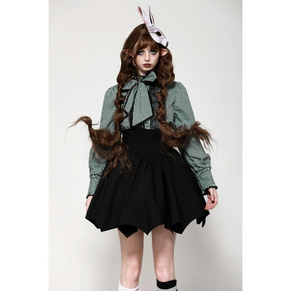 Batwing High-waisted A-line Skirt KW371