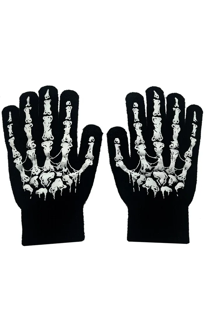 Dead Inside Skeleton Gloves