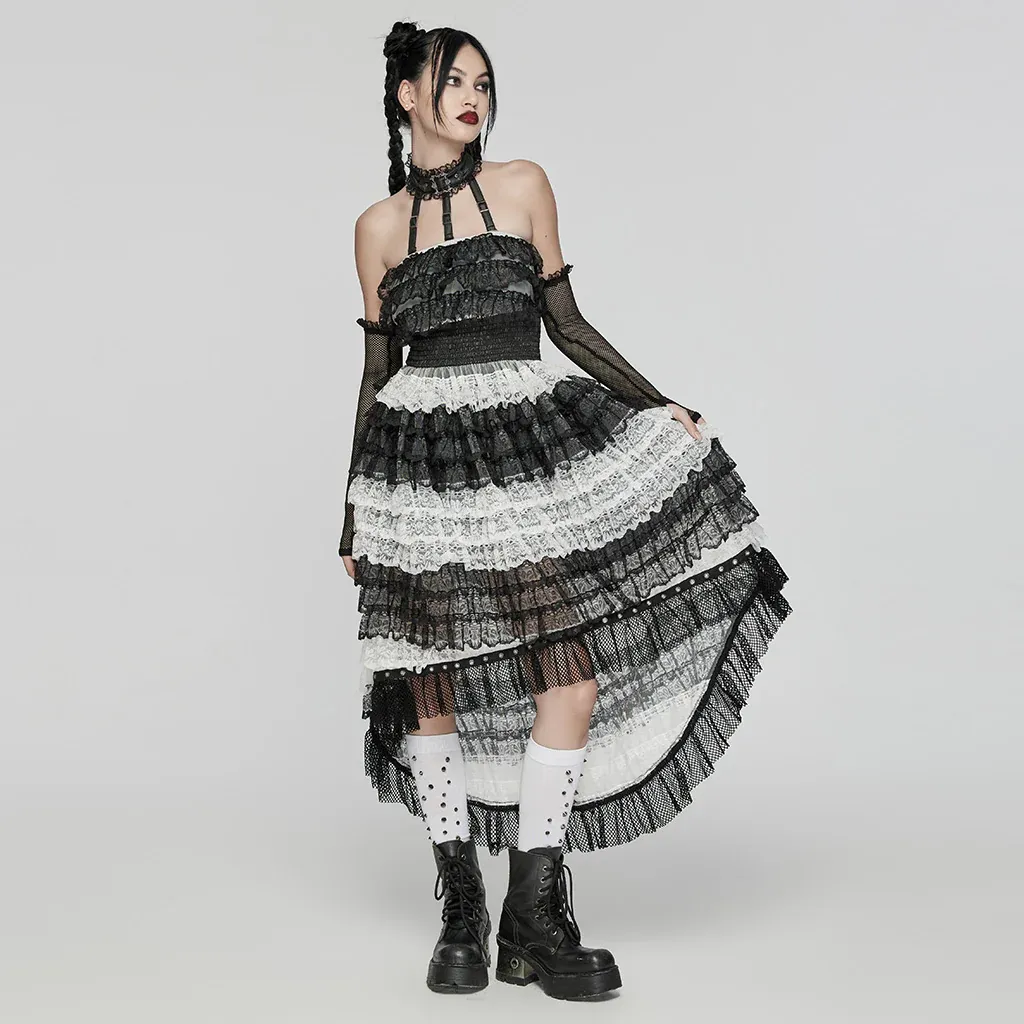 Dress WLQ-107 [BLACK &amp; WHITE]