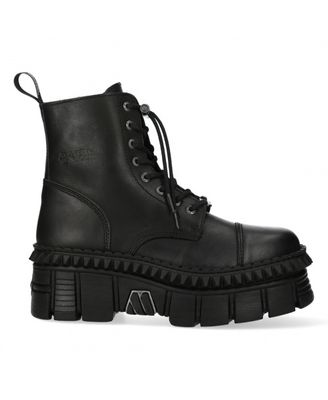 Lace Up Platform Leather Boots - M-WALL 083 CCT-S6