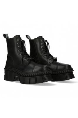 Lace Up Platform Leather Boots - M-WALL 083 CCT-S6