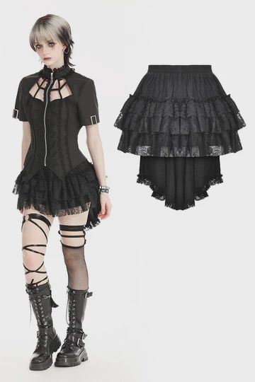 Detachable Fishtail Lace Puffy Bottoms PW129