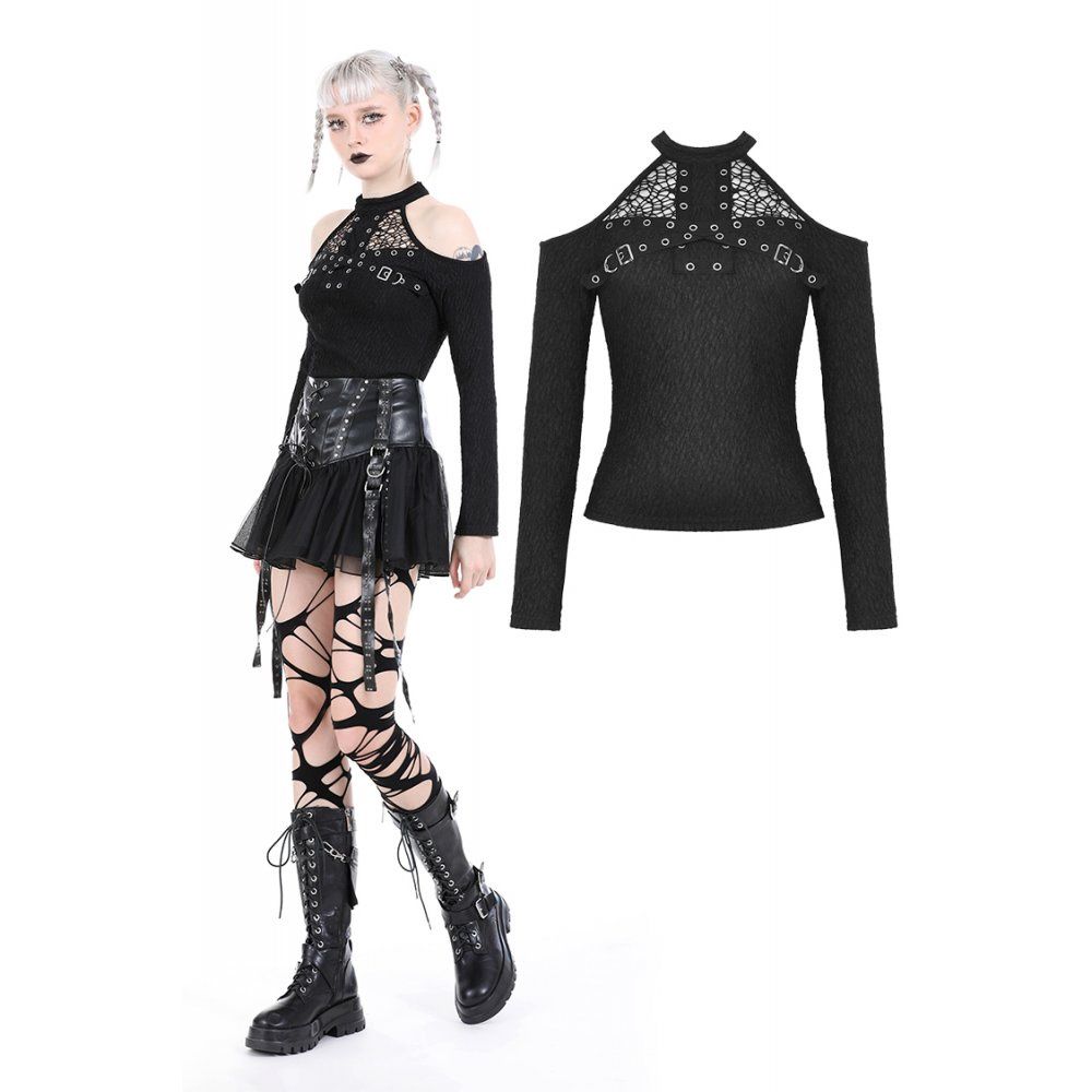 Off-the-shoulder Long Sleeve Shirt TW563