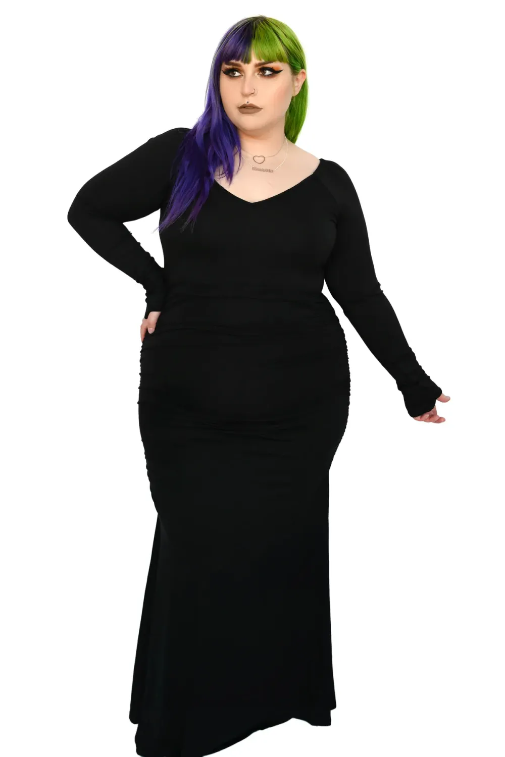 Morticia Maxi Dress [PLUS]