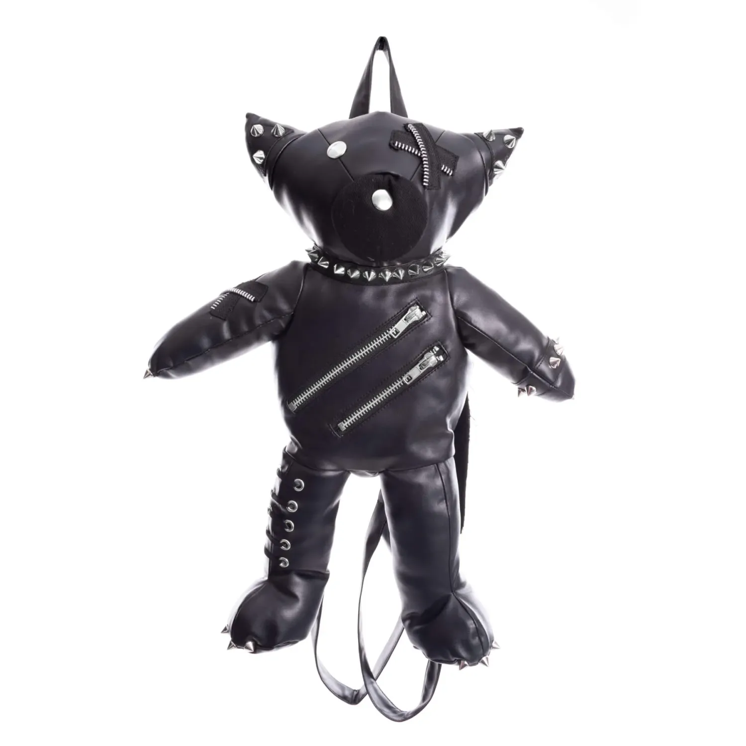 Evil Kitty Backpack [BLACK PVC]