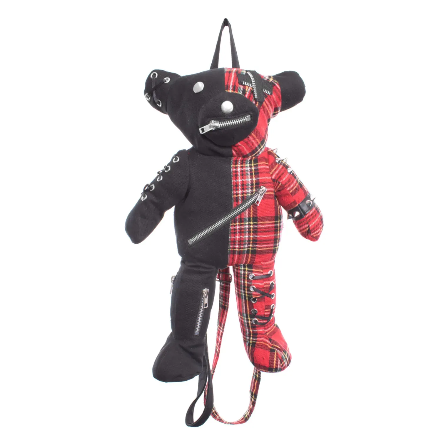 Evil Bear Backpack [TARTAN RED / BLACK]