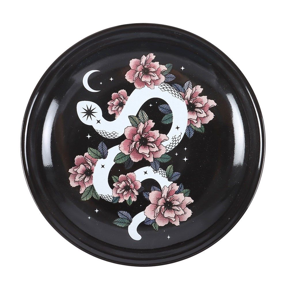Floral Snake Jewelry Plate [SN_18925]