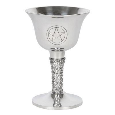 Metal Pentagram Silver Chalice [GW_71838]