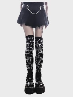 B*tch Thigh High Socks [LS-239]