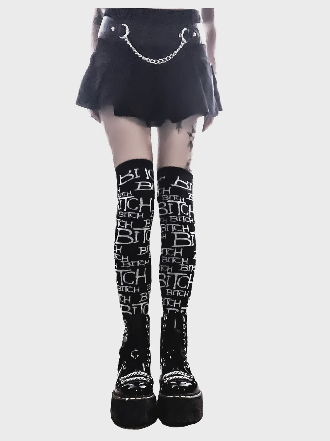 B*tch Thigh High Socks [LS-239]