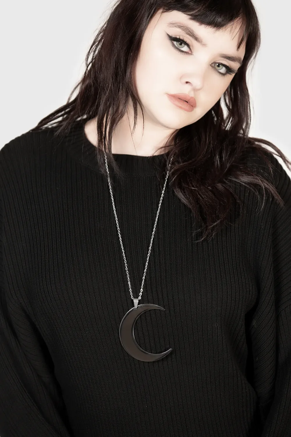 Luna Silver Moon Chain Necklace