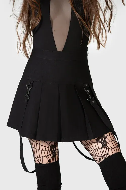 Black Merely A Madness Classic Goth Mini Skirt